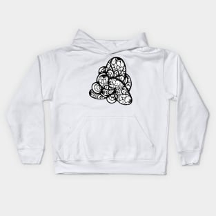 Abstract Shape With Flower Petals Doodle Art Kids Hoodie